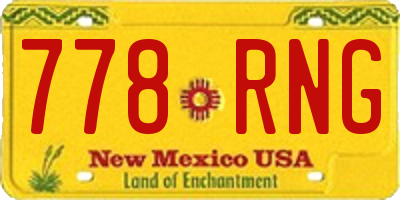 NM license plate 778RNG
