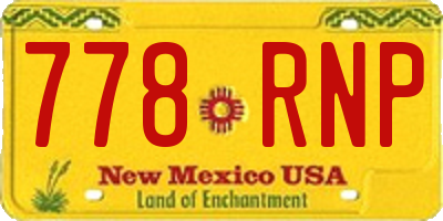 NM license plate 778RNP
