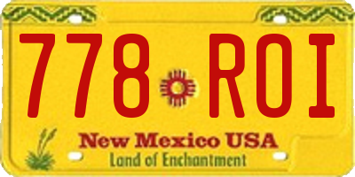 NM license plate 778ROI