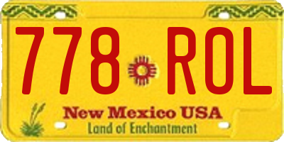 NM license plate 778ROL