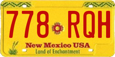 NM license plate 778RQH