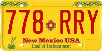 NM license plate 778RRY