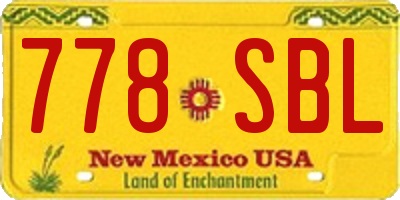 NM license plate 778SBL