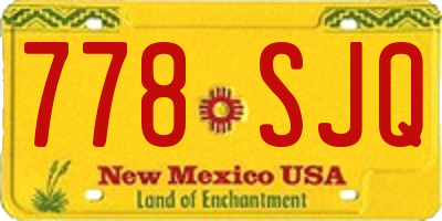 NM license plate 778SJQ