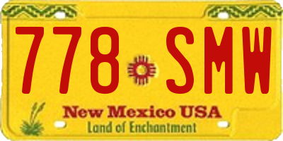 NM license plate 778SMW