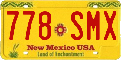 NM license plate 778SMX