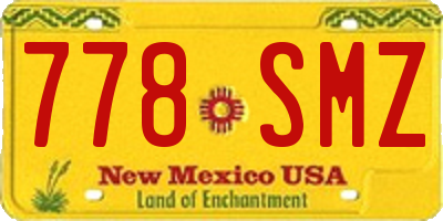 NM license plate 778SMZ