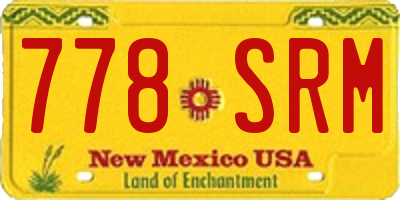 NM license plate 778SRM