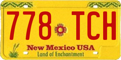 NM license plate 778TCH
