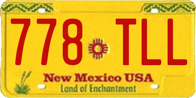 NM license plate 778TLL