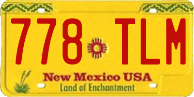 NM license plate 778TLM