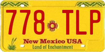 NM license plate 778TLP