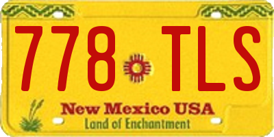 NM license plate 778TLS