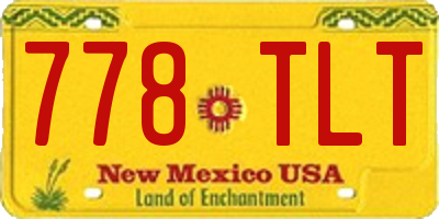 NM license plate 778TLT