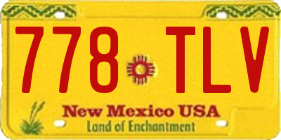 NM license plate 778TLV