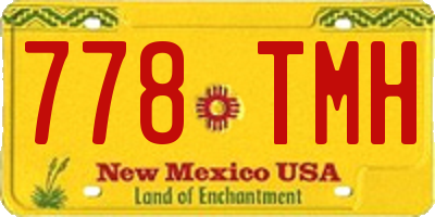 NM license plate 778TMH