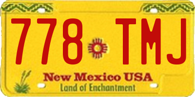 NM license plate 778TMJ