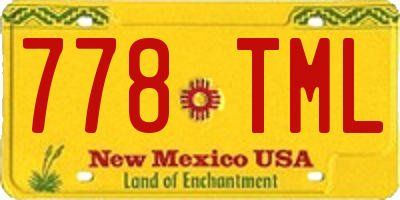 NM license plate 778TML