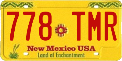 NM license plate 778TMR