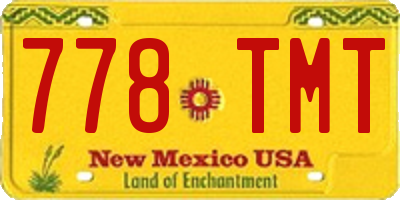 NM license plate 778TMT