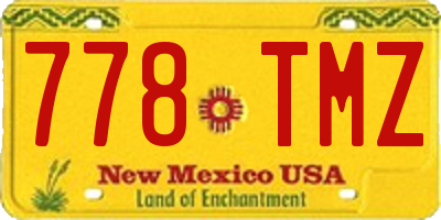 NM license plate 778TMZ