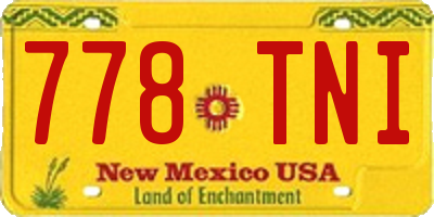 NM license plate 778TNI