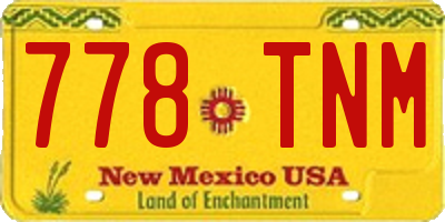 NM license plate 778TNM
