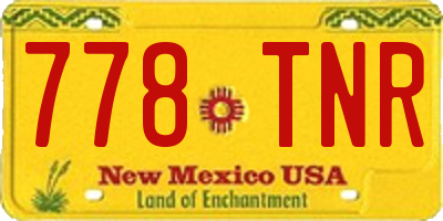 NM license plate 778TNR