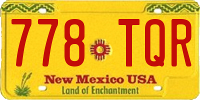 NM license plate 778TQR