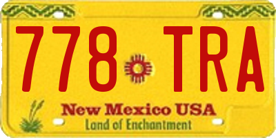 NM license plate 778TRA