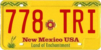 NM license plate 778TRI