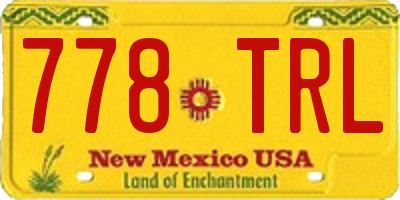 NM license plate 778TRL
