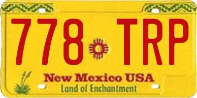NM license plate 778TRP