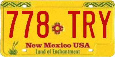 NM license plate 778TRY
