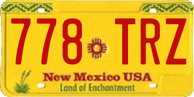 NM license plate 778TRZ