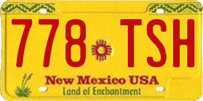 NM license plate 778TSH