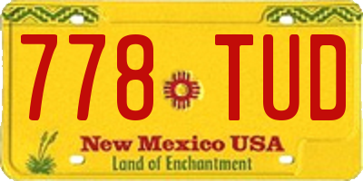 NM license plate 778TUD