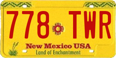 NM license plate 778TWR