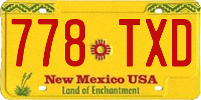 NM license plate 778TXD