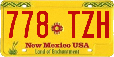 NM license plate 778TZH