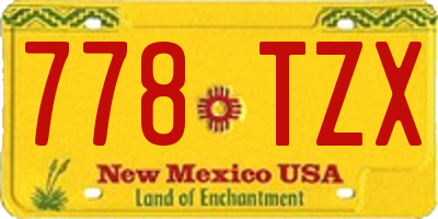 NM license plate 778TZX
