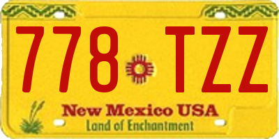 NM license plate 778TZZ