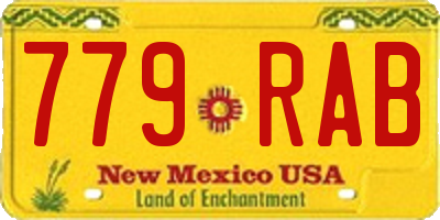 NM license plate 779RAB