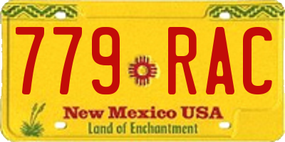 NM license plate 779RAC
