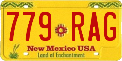 NM license plate 779RAG