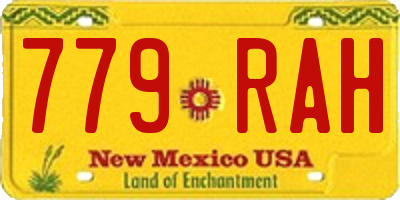 NM license plate 779RAH