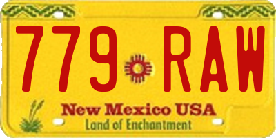 NM license plate 779RAW
