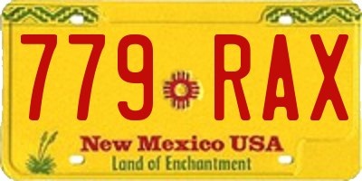 NM license plate 779RAX
