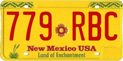 NM license plate 779RBC