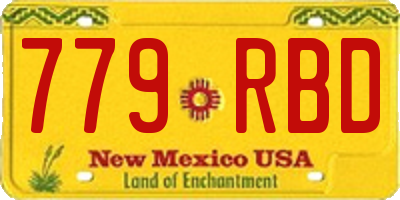 NM license plate 779RBD